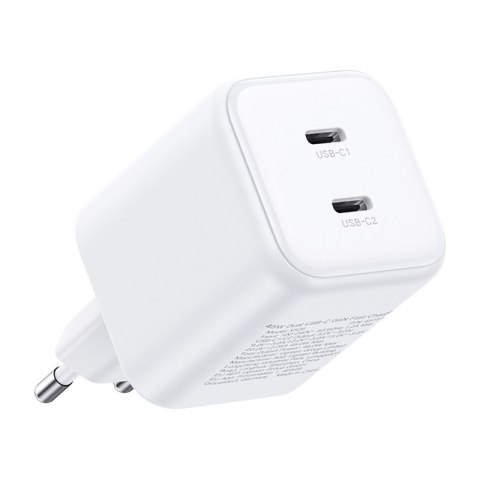 Ładowarka sieciowa UGREEN X526 45W 2xUSB-C GaN (biała)