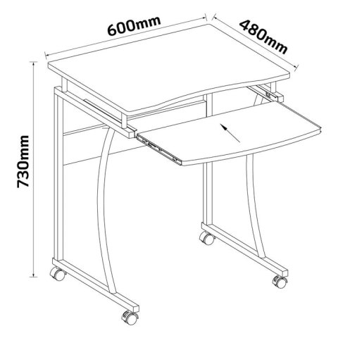 Techly ICA-TB 131B biurko komputerowe Czarny