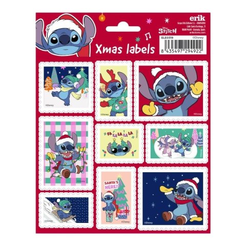 Disney Stitch - Zestaw naklejek świątecznych samoprzylepnych 18 szt.