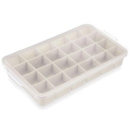 Forma do Kostek Lodu ORION z Pokrywką Silikonowa Beżowa 24 szt.