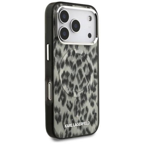 Karl Lagerfeld IML Leopard Pattern MagSafe - Etui iPhone 17 Pro (brązowy)