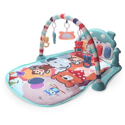 Mata edukacyjna dla niemowląt z pianinem- zielona