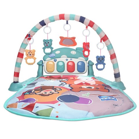 Mata edukacyjna dla niemowląt z pianinem- zielona