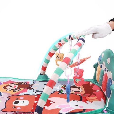 Mata edukacyjna dla niemowląt z pianinem- zielona