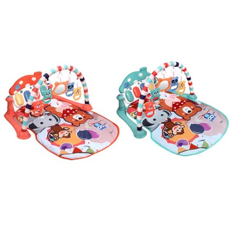 Mata edukacyjna dla niemowląt z pianinem- zielona