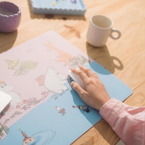 Muminki - Podkładka na biurko z ekoskóry XL 60 x 35 cm