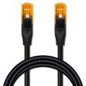 Qoltec Kabel Patchcord UTP | CAT6 | 2 x RJ-45 | High speed 1Gb/s | Pozłacane styki | 10m | czarny