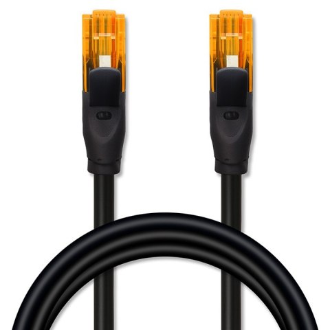 Qoltec Kabel Patchcord UTP | CAT6 | 2 x RJ-45 | High speed 1Gb/s | Pozłacane styki | 20m | czarny