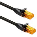 Qoltec Kabel Patchcord UTP | CAT6 | 2 x RJ-45 | High speed 1Gb/s | Pozłacane styki | 25m | czarny