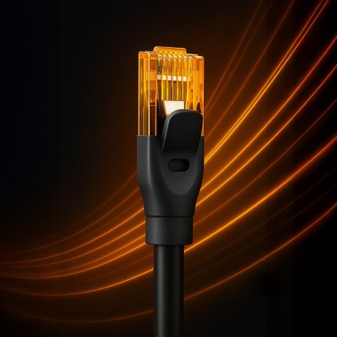 Qoltec Kabel Patchcord UTP | CAT6 | 2 x RJ-45 | High speed 1Gb/s | Pozłacane styki | 30m | czarny