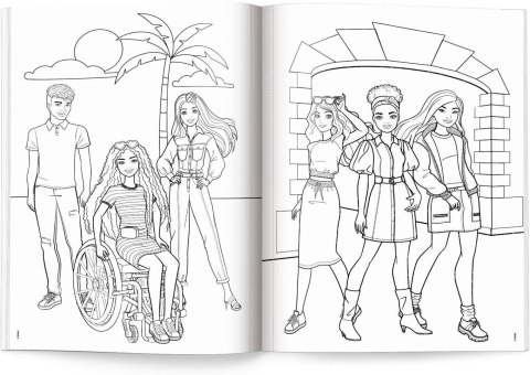 Ameet: BARBIE - Megakolorowanka. Brokatowe Naklejki