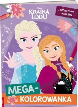 Ameet: DISNEY - Kraina Lodu. Megakolorowanka. Brokatowe Naklejki