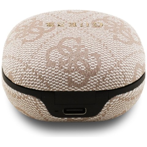 Guess 4G Classic Metal Logo - Słuchawki Bluetooth TWS ENC + etui ładujące (różowy)