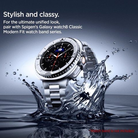 Spigen Bezel Tune Pro Pilot - Obudowa / Pierścień ochronny do Samsung Galaxy Watch 8 Classic 46 mm (Silver)