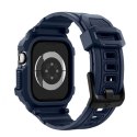 Spigen Rugged Armor Pro V2 - Pasek z obudową do Apple Watch 10 / 11 42 mm (Navy Blue)