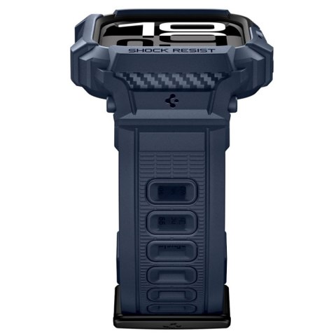 Spigen Rugged Armor Pro V2 - Pasek z obudową do Apple Watch 10 / 11 42 mm (Navy Blue)