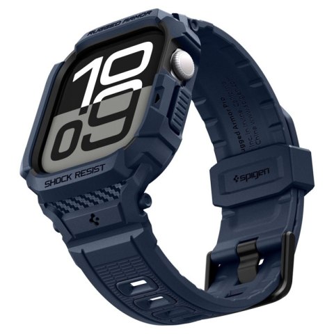 Spigen Rugged Armor Pro V2 - Pasek z obudową do Apple Watch 10 / 11 42 mm (Navy Blue)