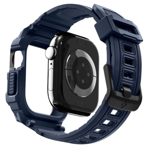 Spigen Rugged Armor Pro V2 - Pasek z obudową do Apple Watch 10 / 11 42 mm (Navy Blue)