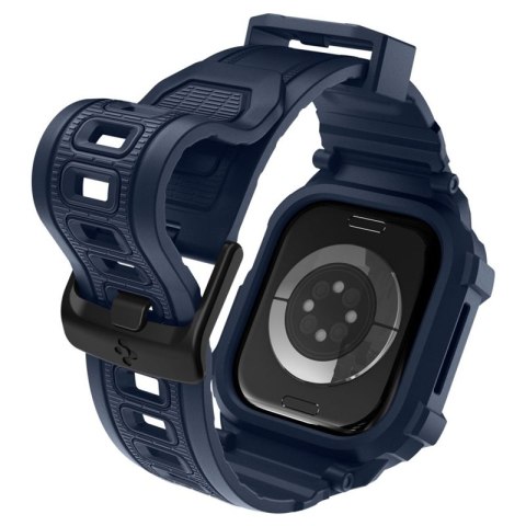 Spigen Rugged Armor Pro V2 - Pasek z obudową do Apple Watch 10 / 11 42 mm (Navy Blue)