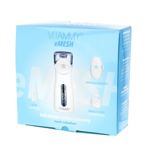 VITAMMY eMESH Inhalator siateczkowy, maska dla dzieci i dorosłych, wyświetlacz