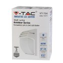 Kinkiet ogrodowy V-TAC szkło biały mat VT-754