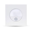 Oprawa schodowa 3W LED V-TAC biała czujnik ruchu 230V VT-8035 4000K 100lm