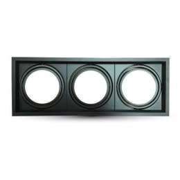 Oprawa sufitowa wpuszczana 3xAR111 G53 V-TAC czarna 3583 VT-7223