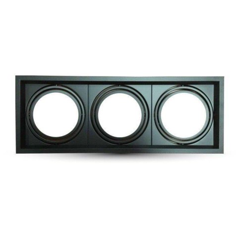 Oprawa sufitowa wpuszczana 3xAR111 G53 V-TAC czarna 3583 VT-7223