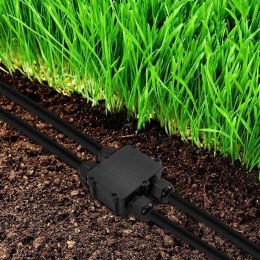 Puszka złączka mufa hermetyczna 4x4Pin czarna 0.5-4mm2 średnica przewodu 8-12mm IP68 V-TAC VT-871