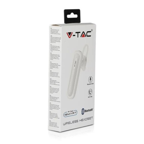Zestaw słuchawkowy V-TAC bluetooth 70mAh biały VT-6700
