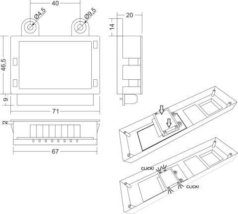 ACO CDN-U Moduł sygnalizacyjny z funkcją automatycznego otwierania drzwi.