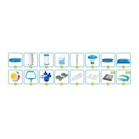 Basen ogrodowy rozporowy 457 x 84 cm 15w1 INTEX 28158