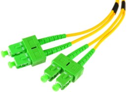 PATCHCORD ŚWIATŁOWODOWY SM 5M DUPLEX 9/125, SC/APC-SC/APC 3MM
