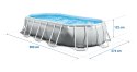 Basen ogrodowy stelażowy 503 x 274 x 122 cm zestaw 12w1 INTEX 26796