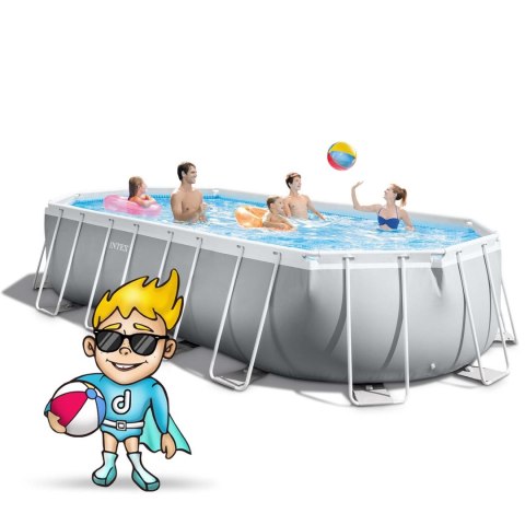 Basen ogrodowy stelażowy 610 x 305 x 122 cm 21w1 INTEX 26798 + hulajnoga GRATIS