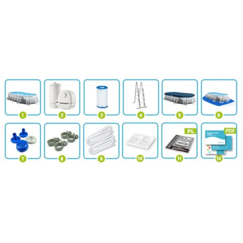 Basen stelażowy 503x274x122cm 12w1 INTEX 26796