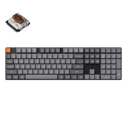 Bezprzewodowa klawiatura mechaniczna, niskoprofilowa Keychron K5 Max LED, Brown Switch (czarna) [K5M-A3]