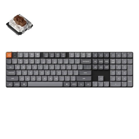 Bezprzewodowa klawiatura mechaniczna, niskoprofilowa Keychron K5 Max LED, Brown Switch (czarna) [K5M-A3]