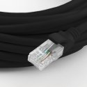 Qoltec Kabel Patchcord sieciowy skrętka UTP | CAT6 | High speed 1Gb/s | LAN | 100m | czarny