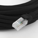 Qoltec Kabel Patchcord sieciowy skrętka UTP | CAT6 | High speed 1Gb/s | LAN | 50m | czarny