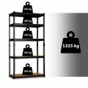 Regał metalowy magazynowy 183 x 90 x 40 cm Humberg HR-853 czarny