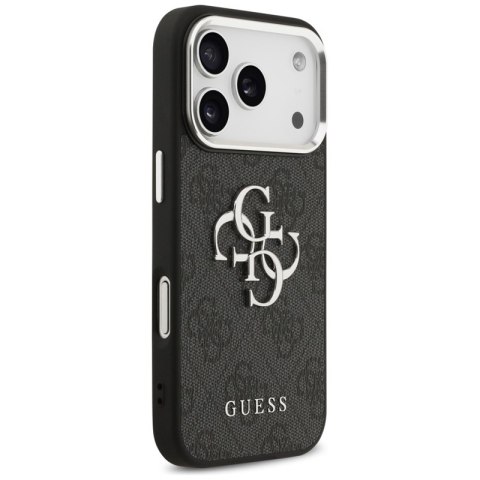 Guess 4G Big 4G Classic Logo - Etui iPhone 17 Pro (czarny / srebrny)