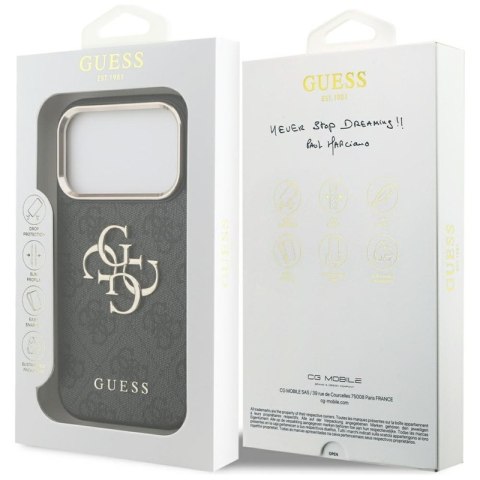 Guess 4G Big 4G Classic Logo - Etui iPhone 17 Pro (czarny / złoty)