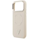Guess Triangle Logo MagSafe - Etui iPhone 17 Pro Max (beżowy)