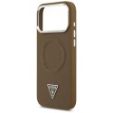Guess Triangle Logo MagSafe - Etui iPhone 17 Pro (brązowy)