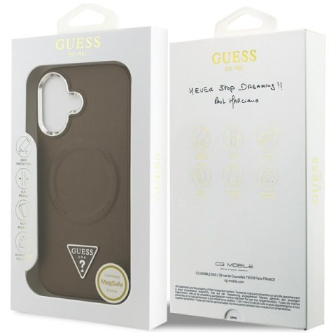 Guess Triangle Logo MagSafe - Etui iPhone 17 (brązowy)