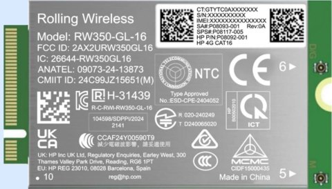 HP 4G LTE-Advanced Pro Cat16 WWAN adapter