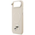 Karl Lagerfeld Karl & Choupette Pins MagSafe - Etui iPhone Air (beżowy)