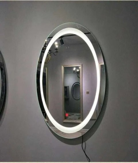 Lustro Z Oświetleniem LED Do Zawieszenia Włącznik Dotykowy 60 Cm