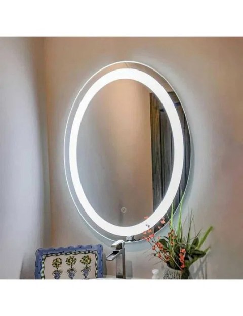 Lustro Z Oświetleniem LED Do Zawieszenia Włącznik Dotykowy 80 Cm